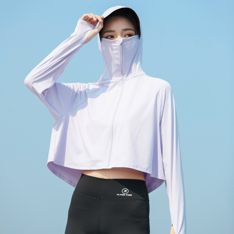 Naiste kapuutsiga välisjakk UV-kaitsmiseks - ülilihtne, hingav, SPF50, polüester | stiil fsy002
