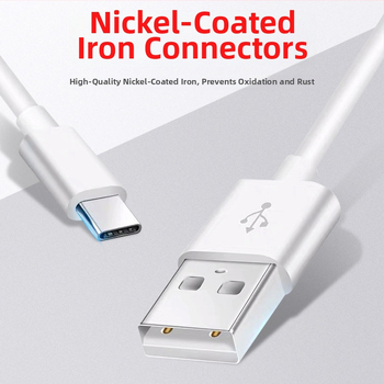 GARLONG 3-in-1 nabíjací kábel USB-C, Lightning a Micro-USB, rýchle nabíjanie, dĺžka 1–2 m, biela