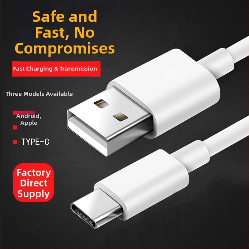 GARLONG 3-in-1 nabíjací kábel USB-C, Lightning a Micro-USB, rýchle nabíjanie, dĺžka 1–2 m, biela