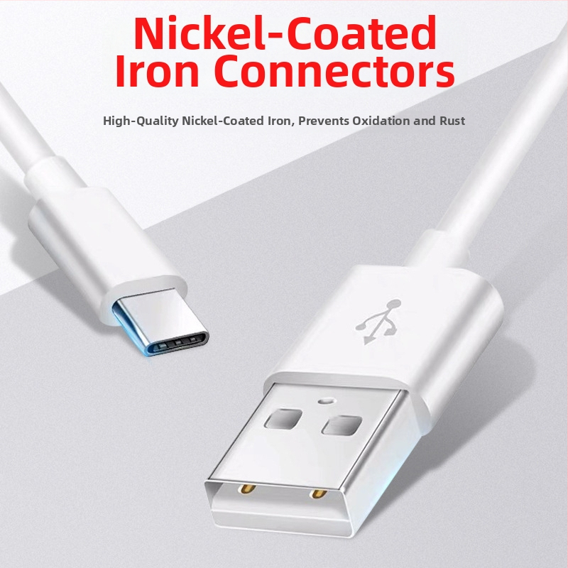 GARLONG 3-in-1 nabíjací kábel USB-C, Lightning a Micro-USB, rýchle nabíjanie, dĺžka 1–2 m, biela