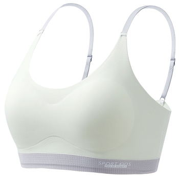 Tréningová podprsenka pre dievčatá vo veku 12–15 rokov, nylon, 3/4 košík, formovaný košík bavlna, pevné dvojité ramienka