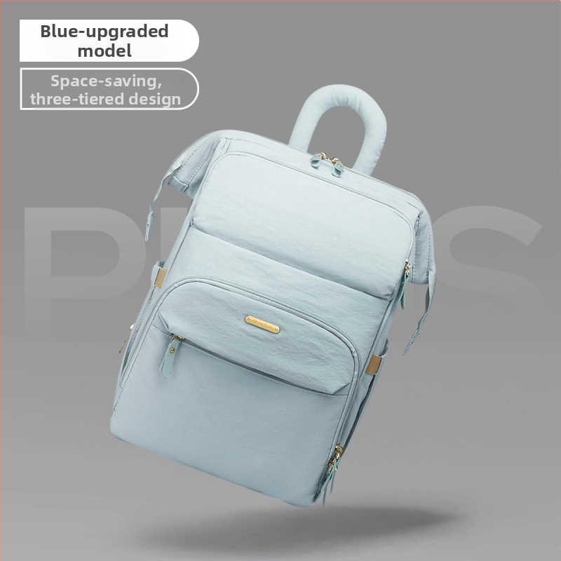 JOYNCLEON Ruksak za njegu bebe — vodootporan s odjeljivanjem suho/mokro; materijal: tkanina; dizajn: ruksak; zakrivljena naramenica