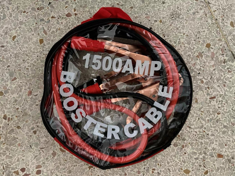 Automobilio akumuliatoriaus užvedimo kabelis su gryno vario klipais, Fire Line, 1500A, stori laidininkai