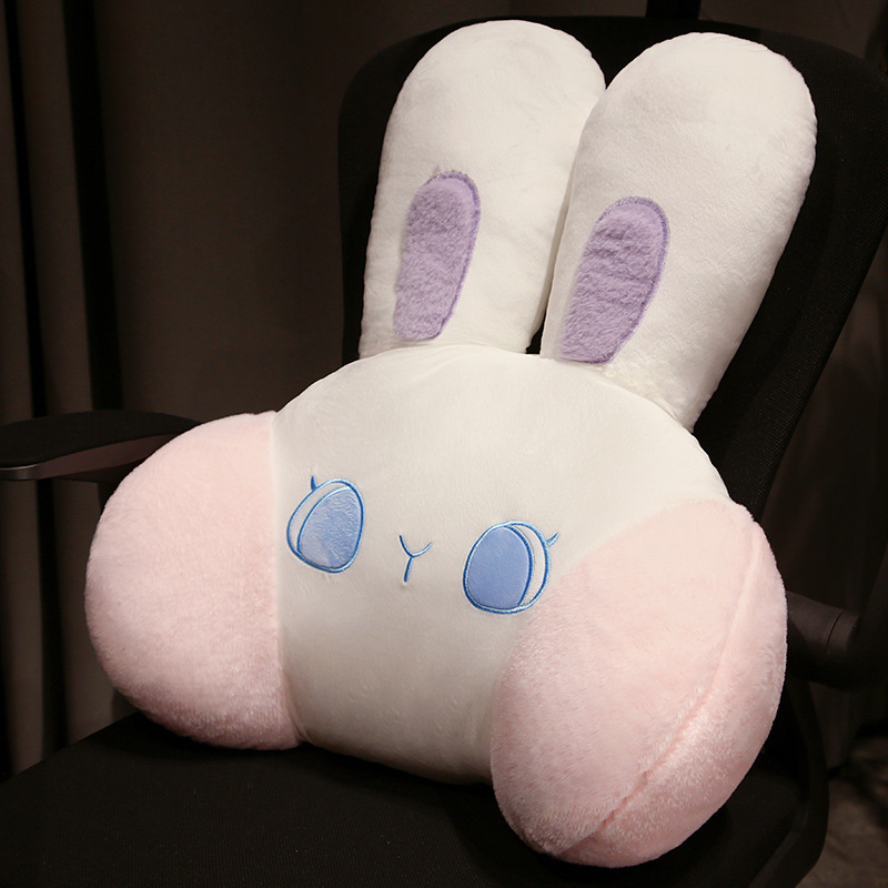 Jaapani stiilis lumbos-padja jänese motiiviga; polüestrist kate ja kiudtäidis; sobib diivanile, magamistuppa, raamatukogusse, üliõpilaskorterisse, kontorisse ja autosse