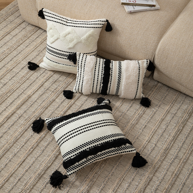 Dekoratiivne padja kate – Skandinaavia stiil, Geomeetriline muster, Polüester, ilma sisu