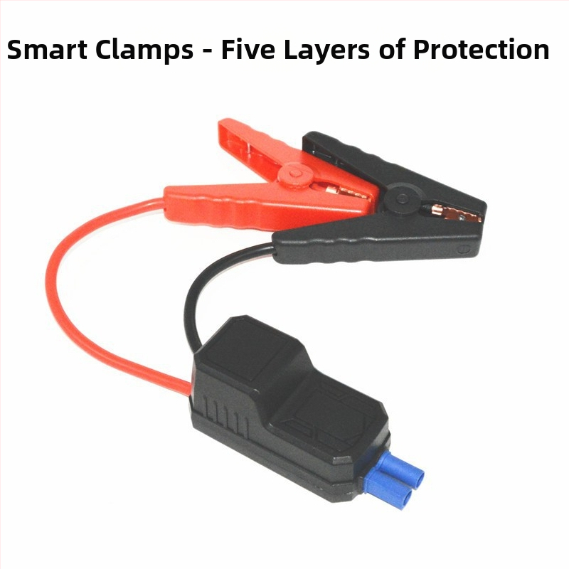 Automobilio avarinio paleidimo klipas su EC5 gyvu laidą, 12V, 650A, priešingosios poliariteto apsauga, daugiafunkcinė apsauga, Yixuan digital