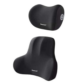 Autófej- és nyak- és ágyéki párna minden évszakra, univerzális illeszkedés, memóriahabos töltés, testreszabható