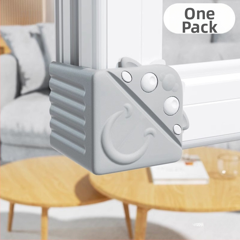 Okrajové ochranné prvky z hliníkovej zliatiny pre okná, vnútorné otváracie okná, sada s mäkkým silikónovým mostíkom, pravouhlý uhol