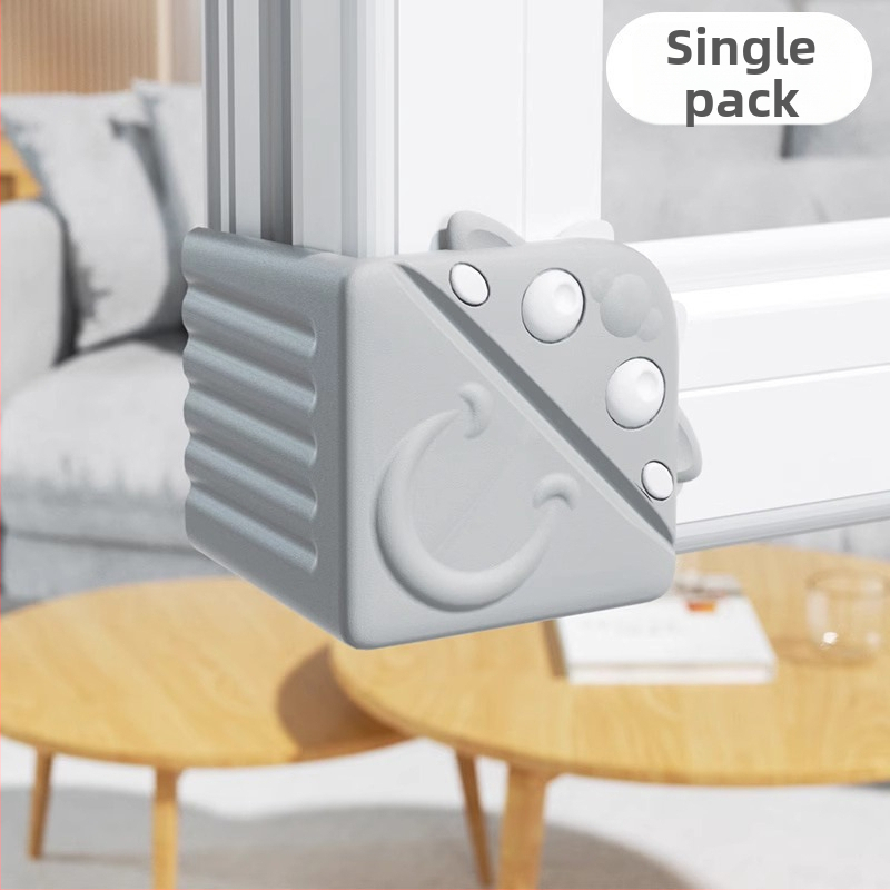 Okrajové ochranné prvky z hliníkovej zliatiny pre okná, vnútorné otváracie okná, sada s mäkkým silikónovým mostíkom, pravouhlý uhol