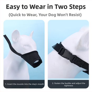 Muzzle pre psy, nastaviteľný, dýchajúci Oxford materiál, anti hrýz, anti olizovanie, zabraňuje jedenie