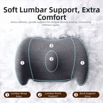 Bedrová opora do auta z pamäťovej peny, prispôsobiteľná, univerzálna kompatibilita, minimalistický štýl, tlač loga dostupná