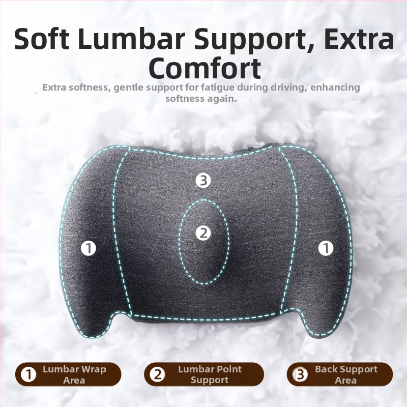 Bedrová opora do auta z pamäťovej peny, prispôsobiteľná, univerzálna kompatibilita, minimalistický štýl, tlač loga dostupná