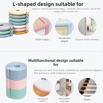 Detská ochrana rohu stola s mäkkým obalom, značka Shouli, kód YTFZT, balenie 90 ks