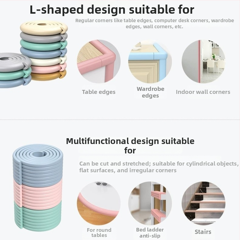 Detská ochrana rohu stola s mäkkým obalom, značka Shouli, kód YTFZT, balenie 90 ks