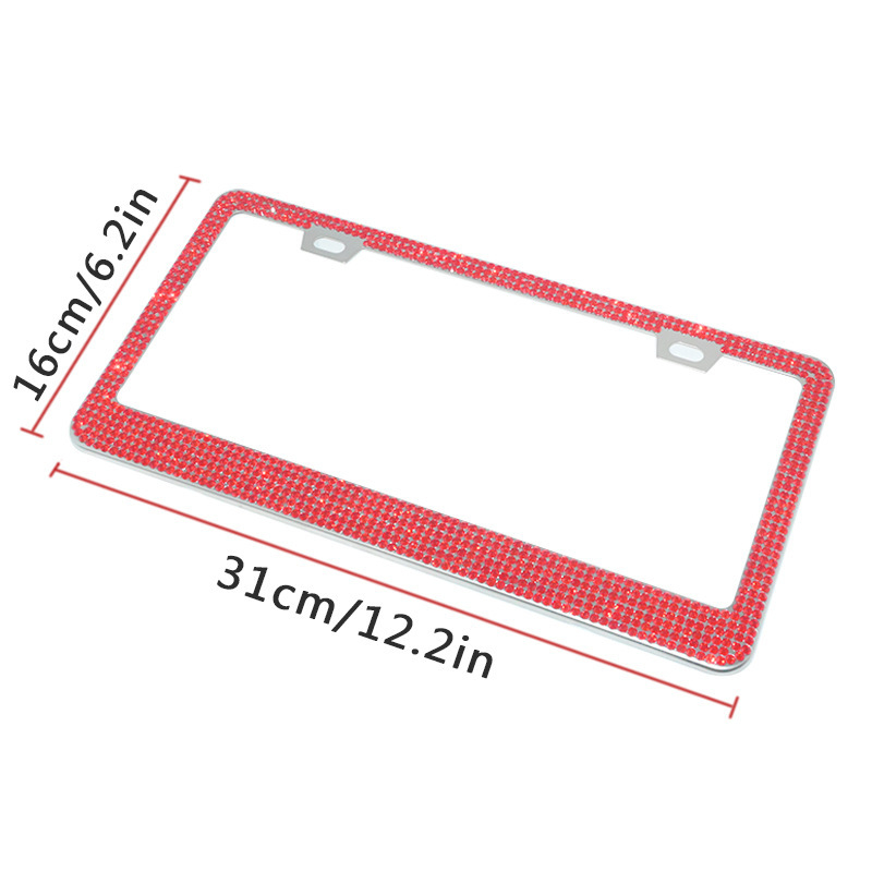 CHONGTENG Americký štýl rámu poznávacej značky s diamantovou vsadkou z nehrdzavejúcej ocele