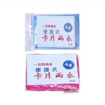 Jednorazové dažďové pončo na turistiku — PVC materiál, pre dospelého, pre jednu osobu