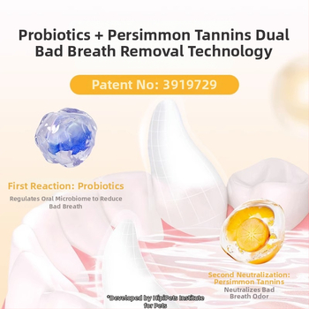 Ústna voda pre domáce zvieratá s probiotikami, jedlá, čistí zuby, svieži dych