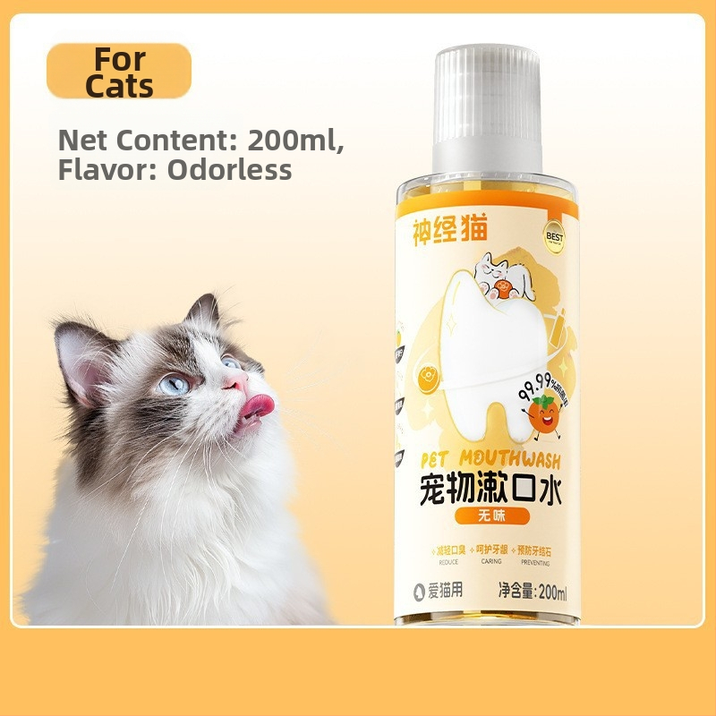 Ústna voda pre domáce zvieratá s probiotikami, jedlá, čistí zuby, svieži dych