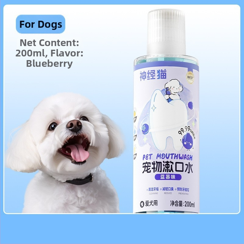 Ústna voda pre domáce zvieratá s probiotikami, jedlá, čistí zuby, svieži dych