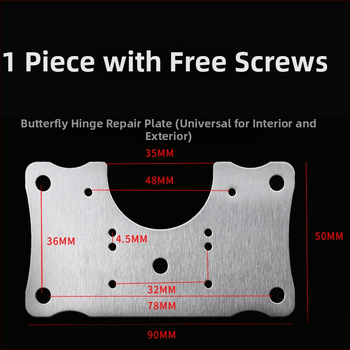 Pántová opravná platňa pre dvierka skriniek (nerezová oceľ 410, brúsený povrch, moderný minimalistický štýl, pre rôzne dvierka skriniek)