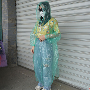 Žygiams lietaus pončas storas, vienkartinis