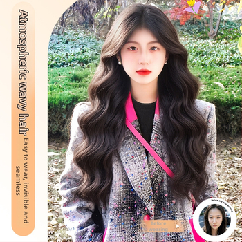 Dámska parochňa – ľahko zvlnené vodné vlny, objem v hornej časti, kučeravé vlasy, vysokoteplotná hodvábna vlákna, mechanické spracovanie, možné farbiť