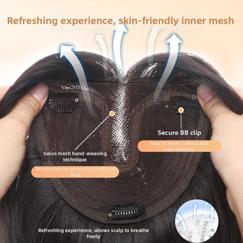 Dámska parochňa – ľahko zvlnené vodné vlny, objem v hornej časti, kučeravé vlasy, vysokoteplotná hodvábna vlákna, mechanické spracovanie, možné farbiť