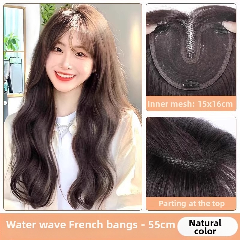 Dámska parochňa – ľahko zvlnené vodné vlny, objem v hornej časti, kučeravé vlasy, vysokoteplotná hodvábna vlákna, mechanické spracovanie, možné farbiť