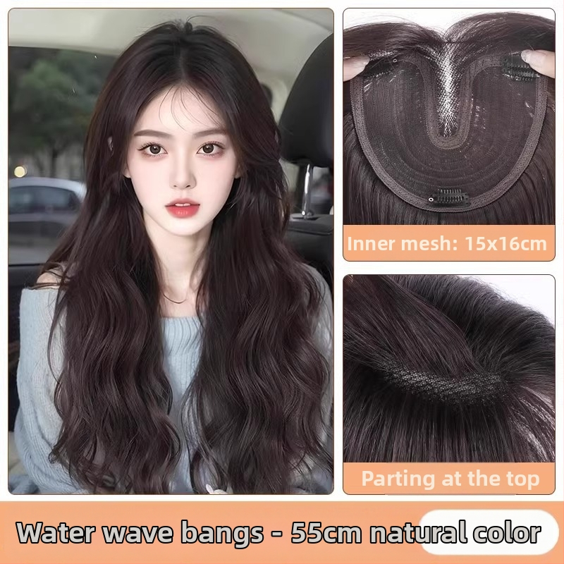 Dámska parochňa – ľahko zvlnené vodné vlny, objem v hornej časti, kučeravé vlasy, vysokoteplotná hodvábna vlákna, mechanické spracovanie, možné farbiť