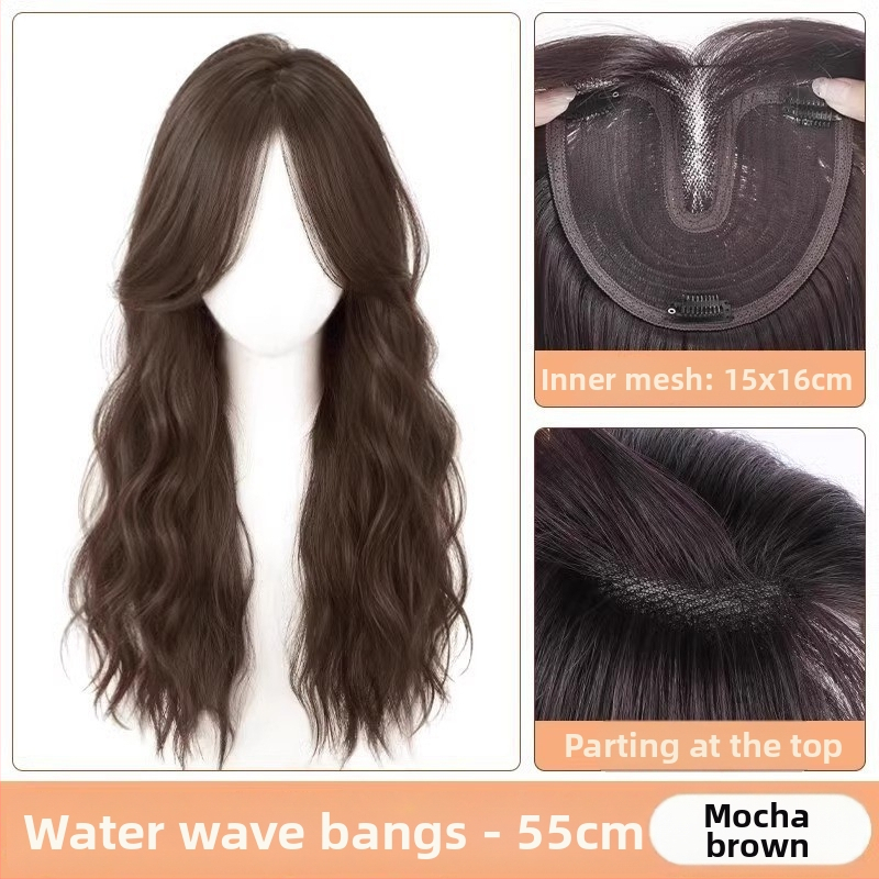 Dámska parochňa – ľahko zvlnené vodné vlny, objem v hornej časti, kučeravé vlasy, vysokoteplotná hodvábna vlákna, mechanické spracovanie, možné farbiť