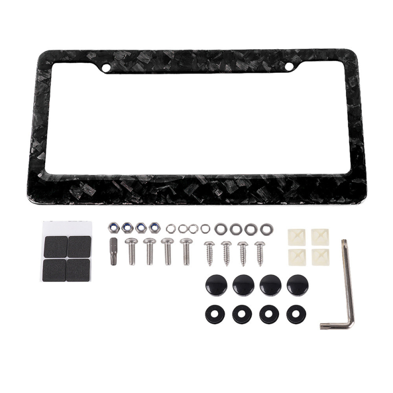 Rám na poznávaciu značku z karbónových vlákien, prispôsobiteľný, kompatibilný, plne dekoratívny rám z karbónu