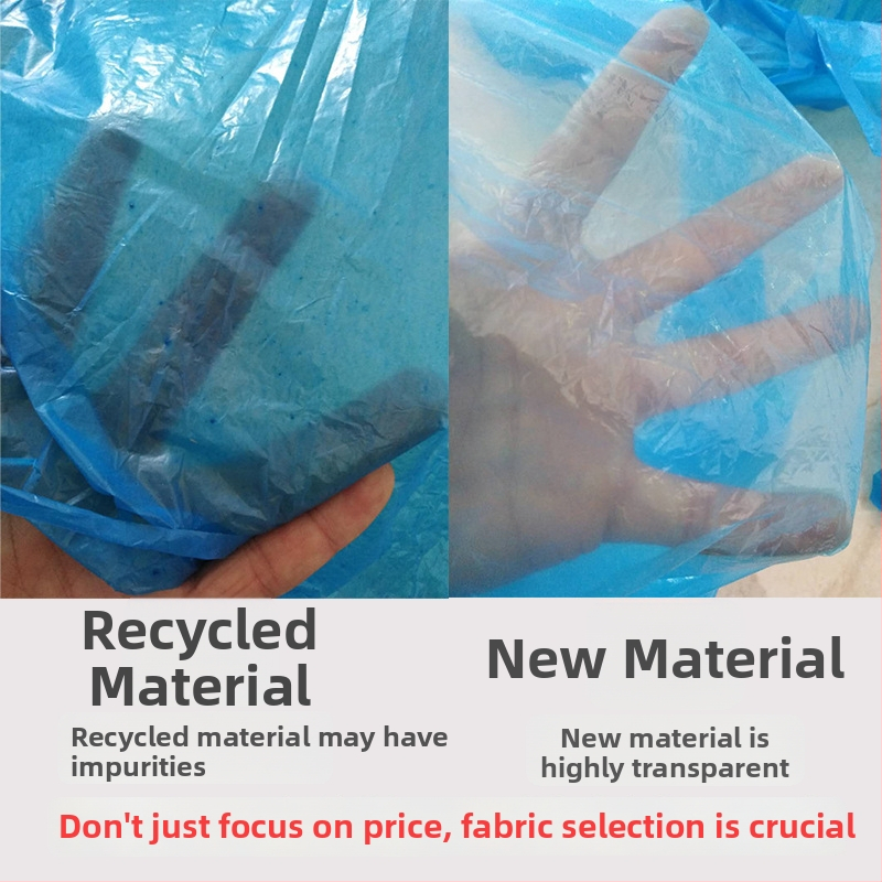 Viso kūno vienkartinis lietaus pončas, PE audinys, plonas 0,02 storis, vienai asiai, TS005PE2