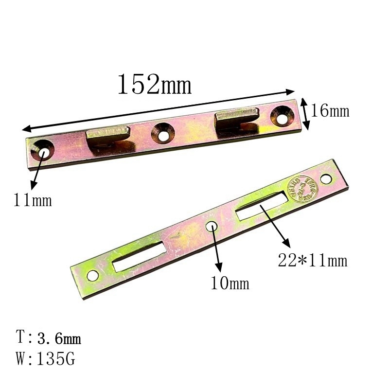 LT-3087 Závesný spojovací diel na posteľ – železný, lisovaný, vhodný pre drevené postele a pohovky
