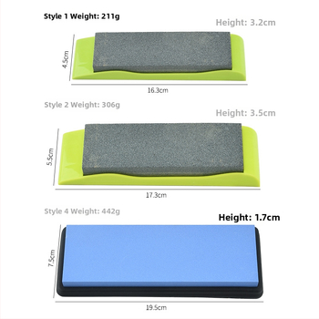 Dvojstranný brúsny kameň s držiakom na drez pre kuchynské nože a nožnice — korund