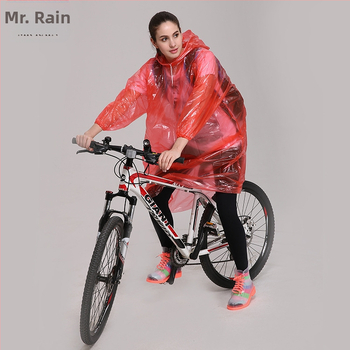 Mr. Rain Priehľadný dážď pončo pre celé telo z PE, jednorazový, pre dospelých