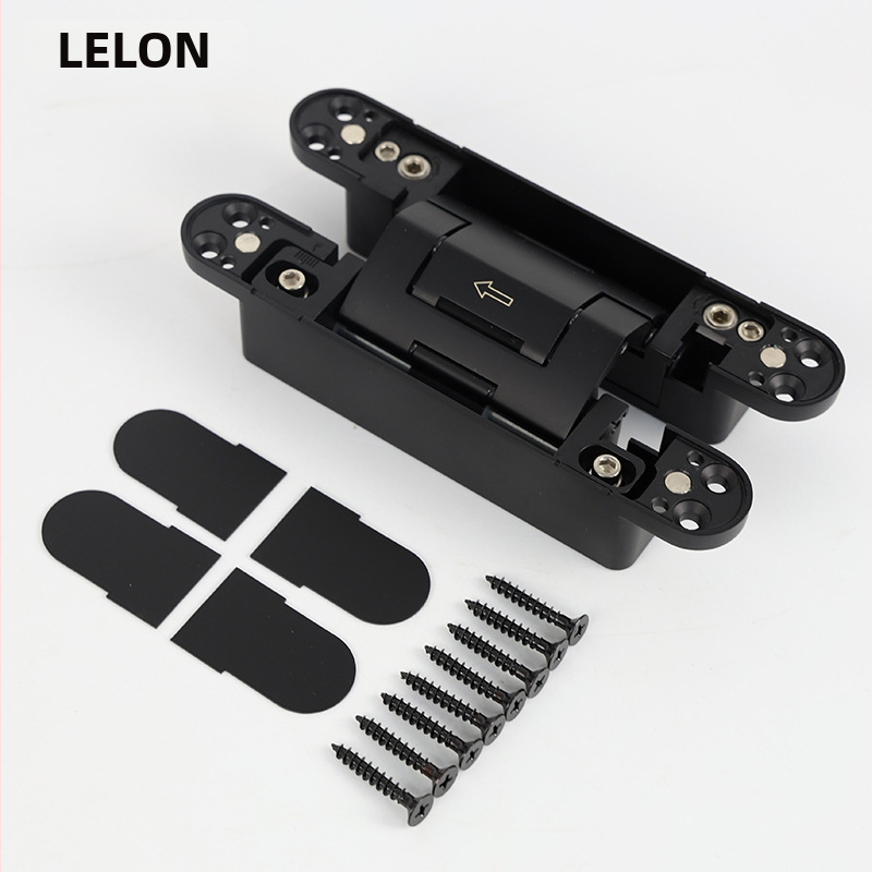 Hydraulický skrytý dverový pánt, nastaviteľný; model RHH-80, materiál zliatina zinku, povrchová úprava elektroplatovanie, nosnosť 90 kg, značka Lelon