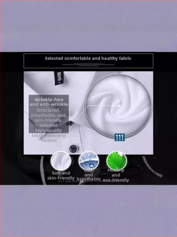 Košeľa so štvorcovým golierom, dlhý rukáv, voľný strih, 96% polyester