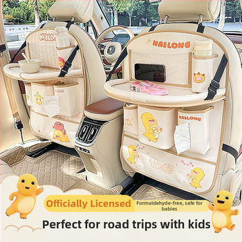 Zložiteľný stolík pre zadné sedadlo auta, inštalácia s zapínaním, univerzálna kompatibilita, Blue Rain