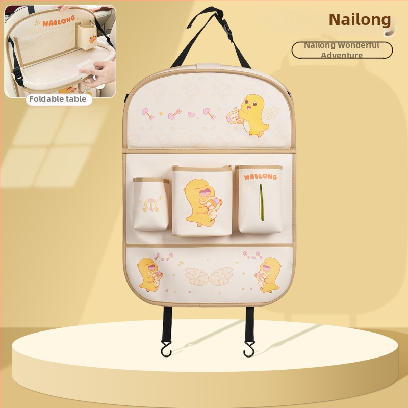 Zložiteľný stolík pre zadné sedadlo auta, inštalácia s zapínaním, univerzálna kompatibilita, Blue Rain