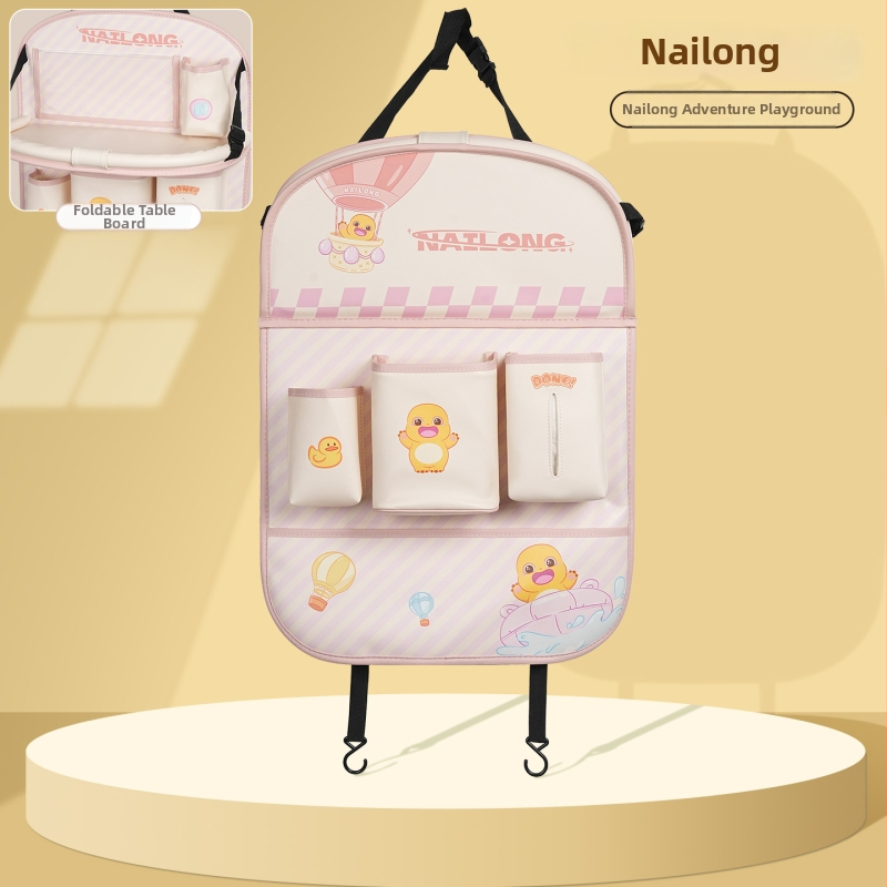 Zložiteľný stolík pre zadné sedadlo auta, inštalácia s zapínaním, univerzálna kompatibilita, Blue Rain