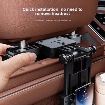 Univerzálny stolík do auta na zadné sedadlo, skladací jedálenský stôl, plastový, multifunkčný, montáž cez vloženú kartu, odnímateľný a znovu zostaviteľný