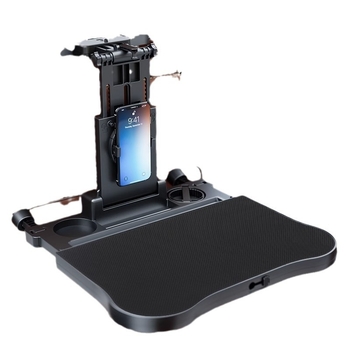 Univerzálny stolík do auta na zadné sedadlo, skladací jedálenský stôl, plastový, multifunkčný, montáž cez vloženú kartu, odnímateľný a znovu zostaviteľný