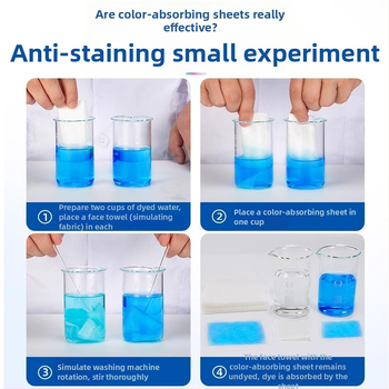 100 ks tablety na pranie proti presunu farieb a prací papier, zabráni zafarbeniu, vhodné pre práčky