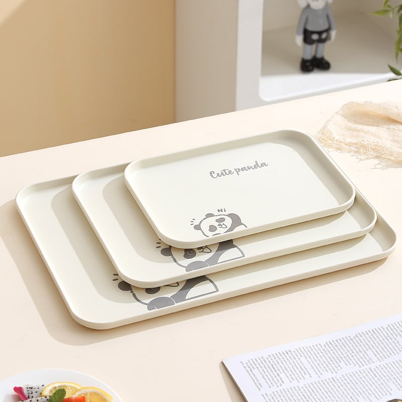 Čajový podnos — Plastový • Tvar: Štvorec • Vhodný do mikrovlnky • Tlač loga k dispozícii • Prispôsobenie