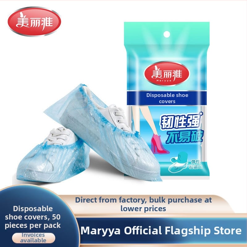 Ühekordsed plastist jalatsikatted, 50 tk, tolmu eest kaitseks, PE-polüetüleen, tavaline paksus, siseruumi kasutamiseks