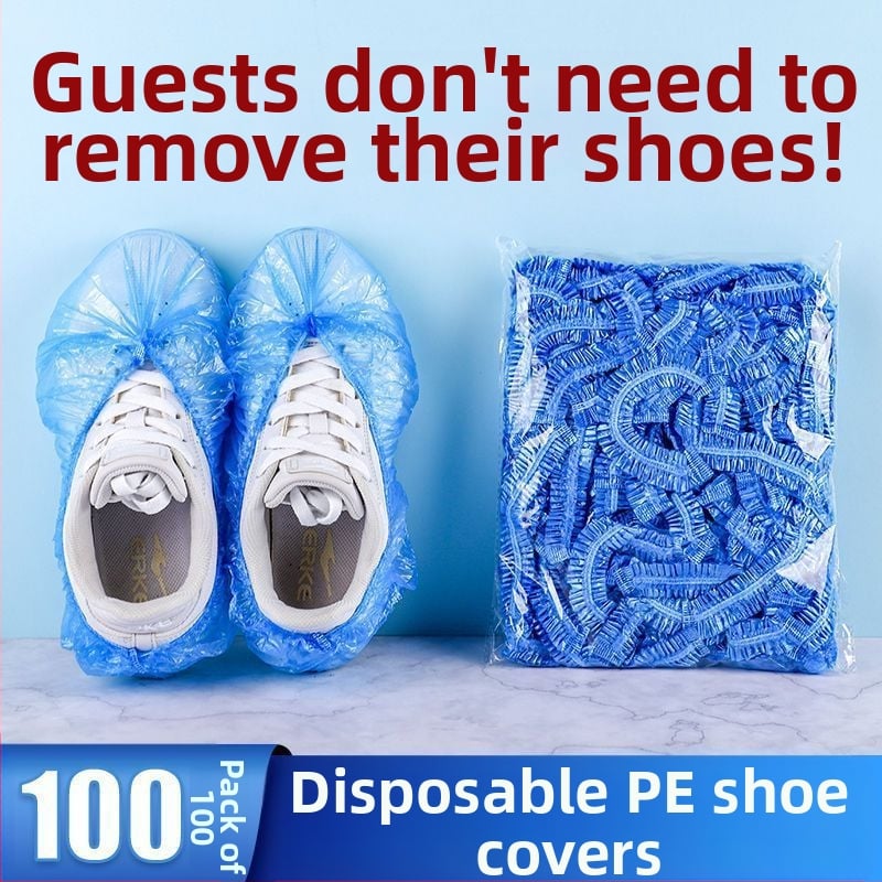 Jednorazové návleky na topánky, PE polyetylén, hrúbka 0.6-0.7, nebiologicky rozložiteľné, 4-ročná trvanlivosť