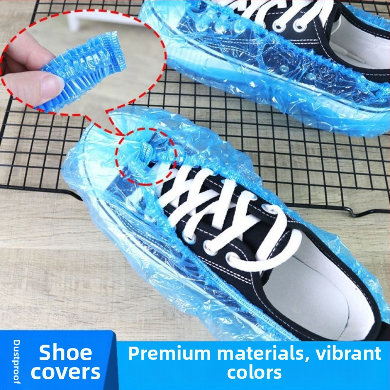 Jednorazové návleky na topánky, PE polyetylén, hrúbka 0.6-0.7, nebiologicky rozložiteľné, 4-ročná trvanlivosť