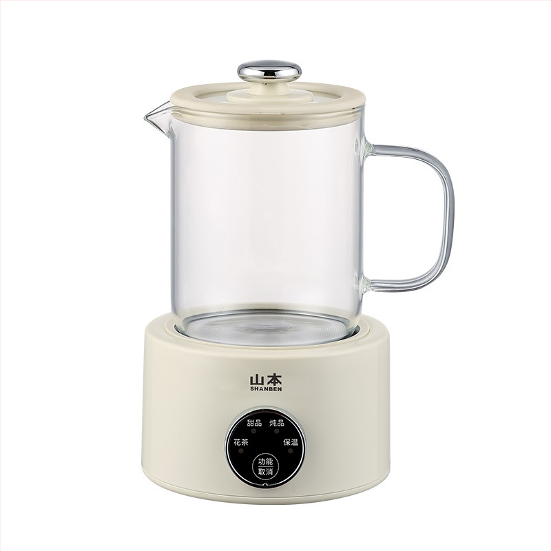 Stikla veselības tējas kanna mājas un biroja vajadzībām, pret izžūšanu, 1 L, 360 W, 220 V