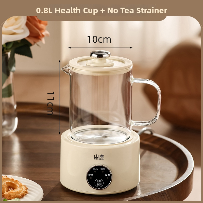 Sklenená čajová kanvica pre zdravie pre domáce a kancelárske použitie, proti preschnutiu, 1 L, 360 W, 220 V