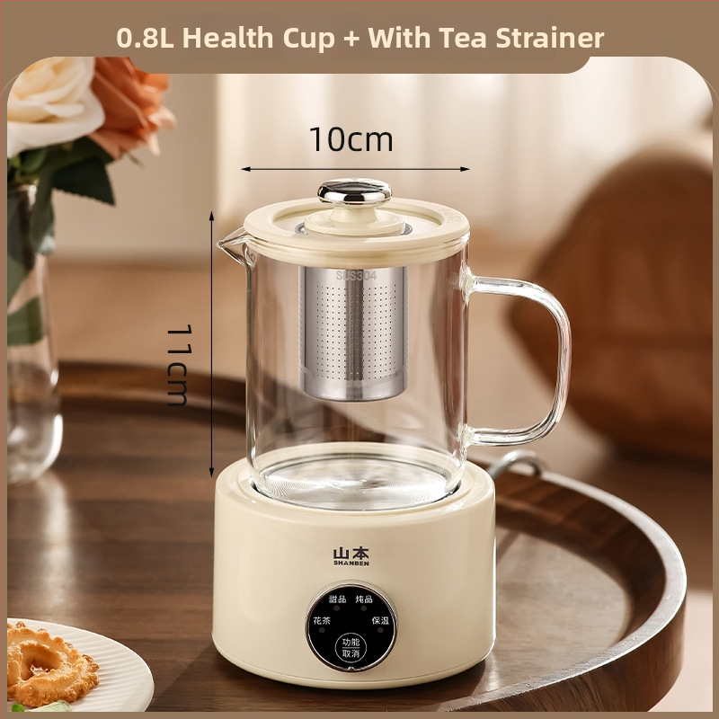 Sklenená čajová kanvica pre zdravie pre domáce a kancelárske použitie, proti preschnutiu, 1 L, 360 W, 220 V